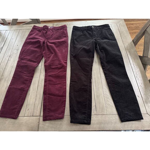 Tommy Hilfiger Size 4 Lot Bundle of 2 Pairs Tribeca Skinny Corduroy Velvet Jeans - Picture 2 of 4